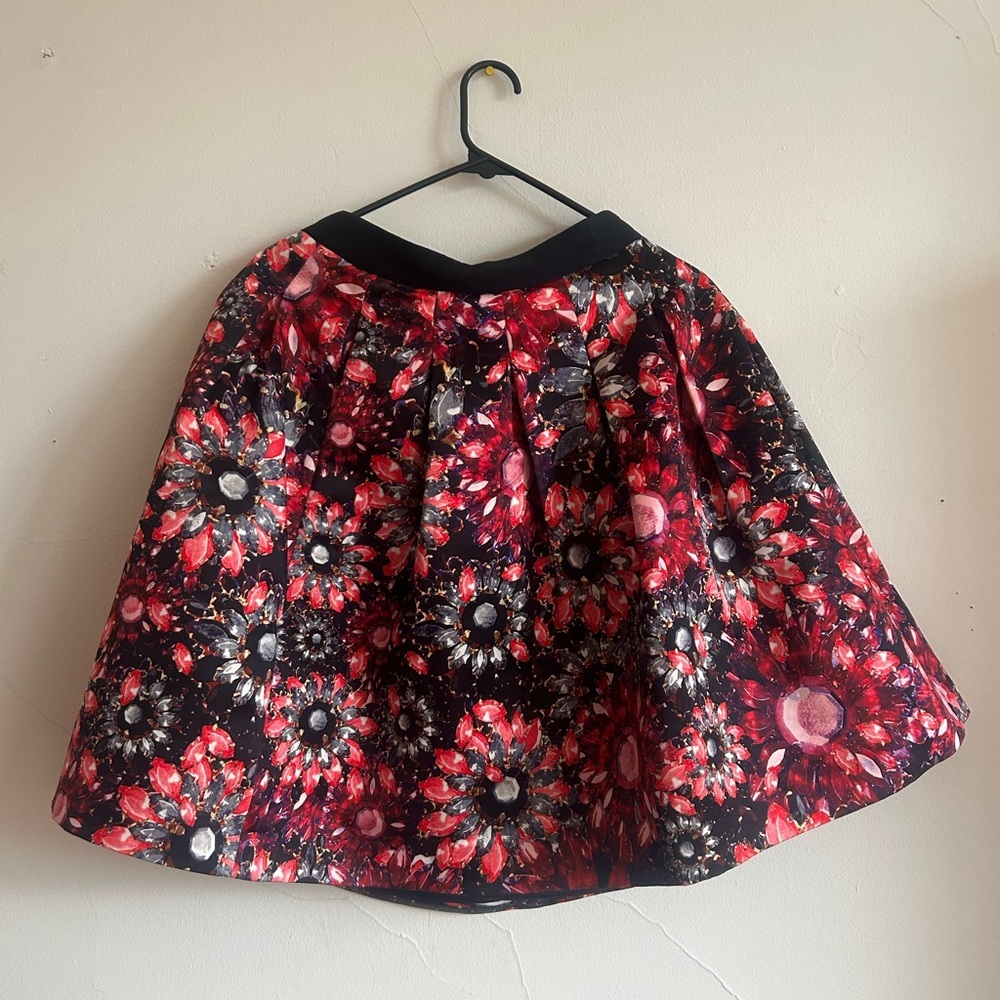 *NWOT* Ted Baker London Tebal Crystal Brooch Floral A-Line Skirt